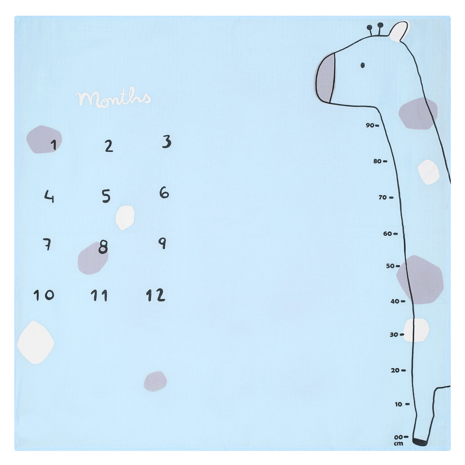 White & Blue Muslin Swaddles ( 2-Pack ), 1, hi-res image number null